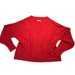 Valentine’s Red V-Neck Sweater | LC Lauren Conrad XXL | Galentine’s Gift